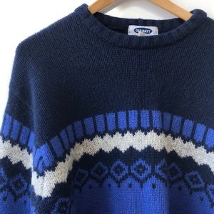 Nordic/Fair Isle inspired lambswool sweater - XL